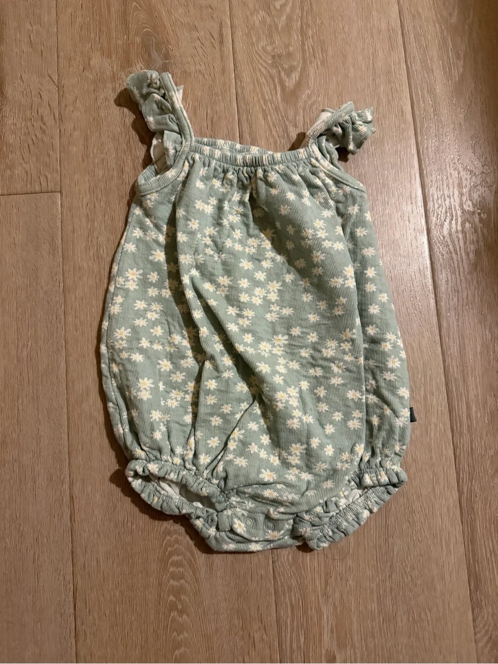 18M Baby Girl Green Daisy Romper